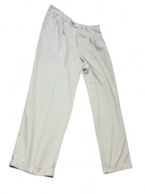 Vintage IZOD XFG Light Beige Pleated Dress Pants / Trousers